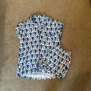 Blue monkey roller rabbit pajamas!